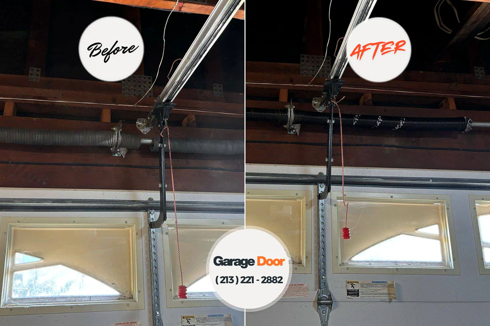 Before and after: garage door repair Swedeland, PA